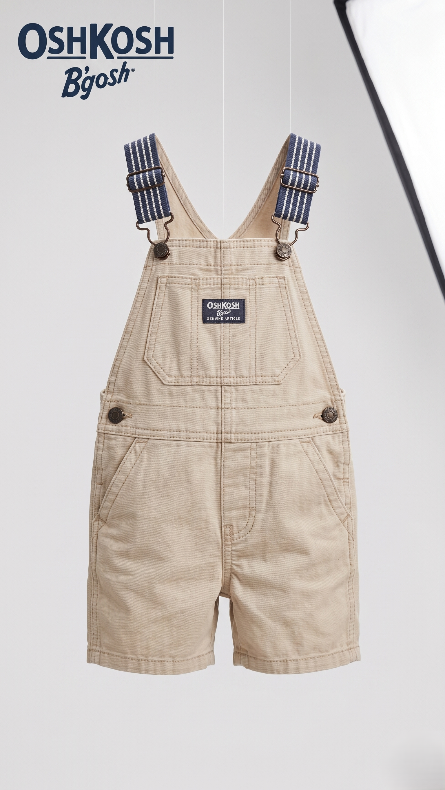 Classic Light Tan Canvas Shortalls (BG-000592)