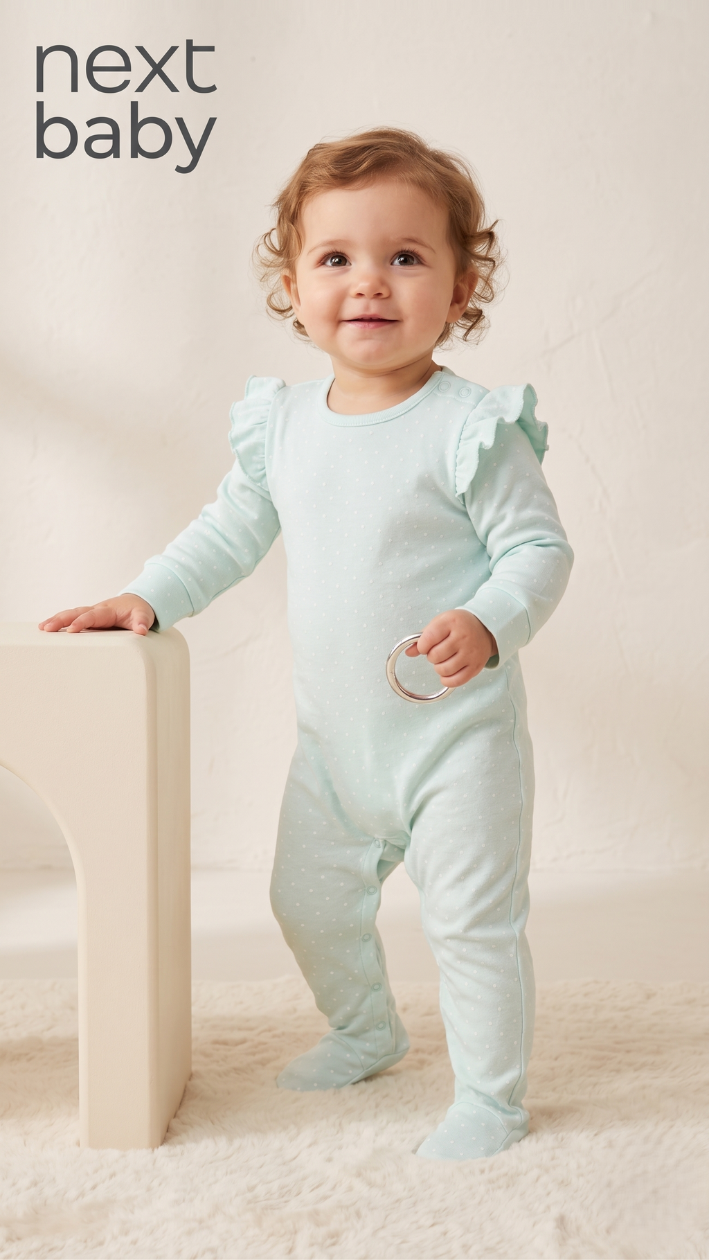 Mint Green Frill Shoulder Sleepsuit (BG-000641)