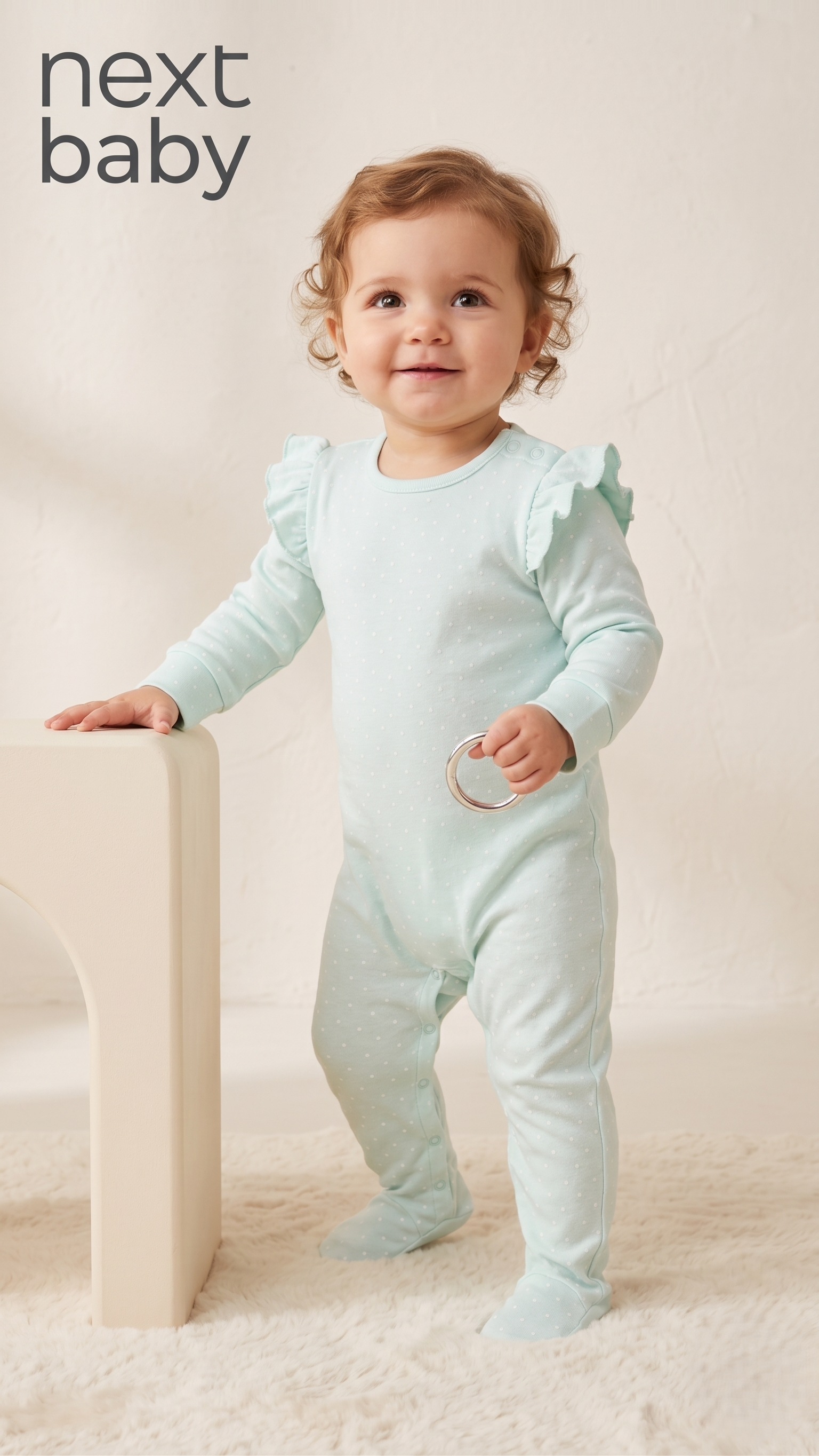 Mint Green Frill Shoulder Sleepsuit (BG-000641)