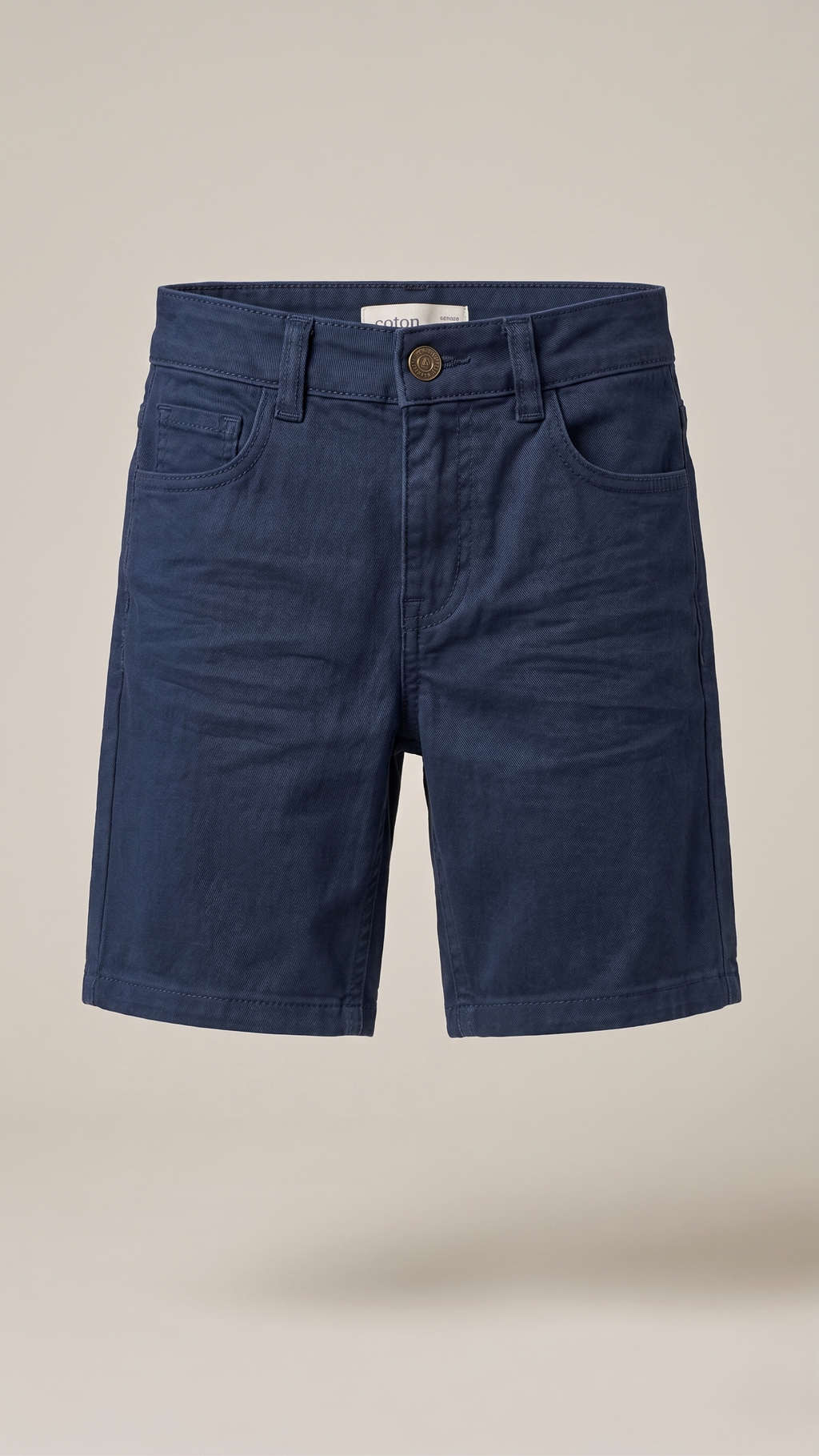 Boys Navy Denim Shorts Classic Soft Cotton Casual Wear (BG-000554)