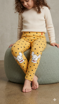 Yellow Polka Dot Character Leggings (BG-000528)