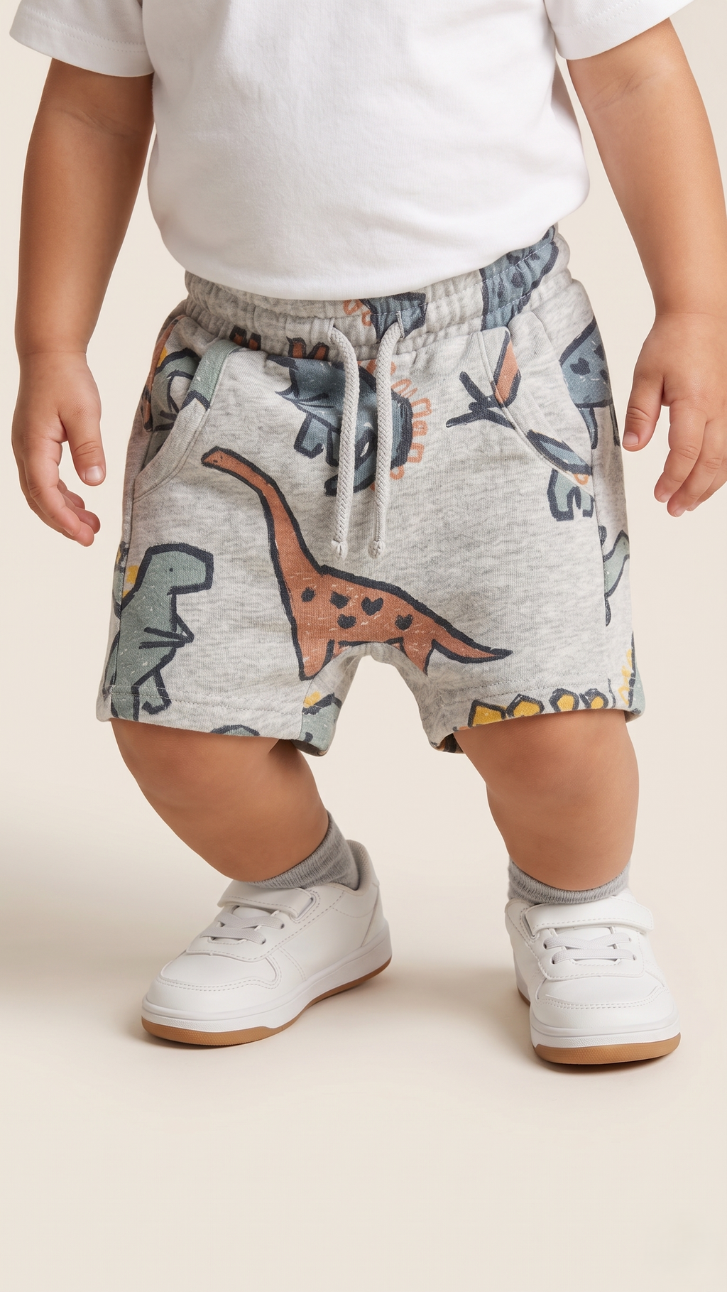 Boys Dinosaur Printed Cotton Shorts Soft Casual Summer Kids Wear (BG-000541)