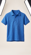Boys' Classic Solid Short Sleeve Polo Shirt - Royal Blue (BG-000844)