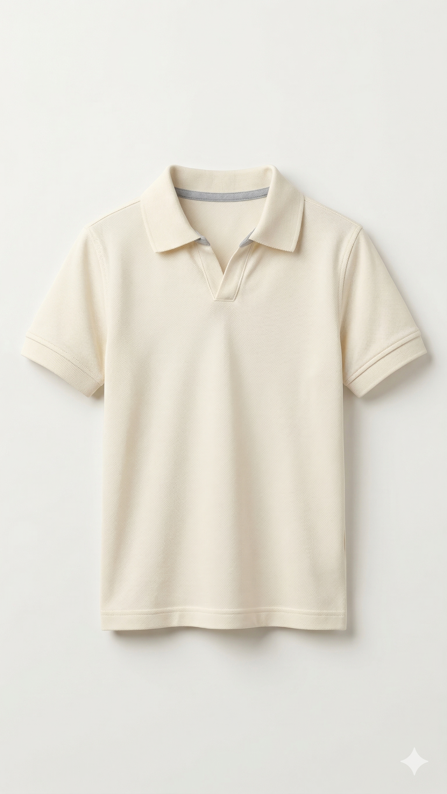 cream polostyle plain   BG-000462
