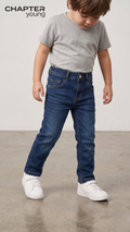 Mid Blue Boys' Slim Fit Jeans (BG-000681)