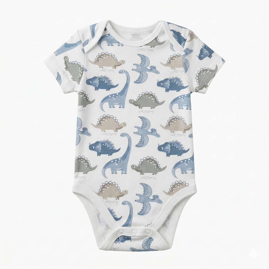 Various Species Dinosaur Print Bodysuit (BG-000418)
