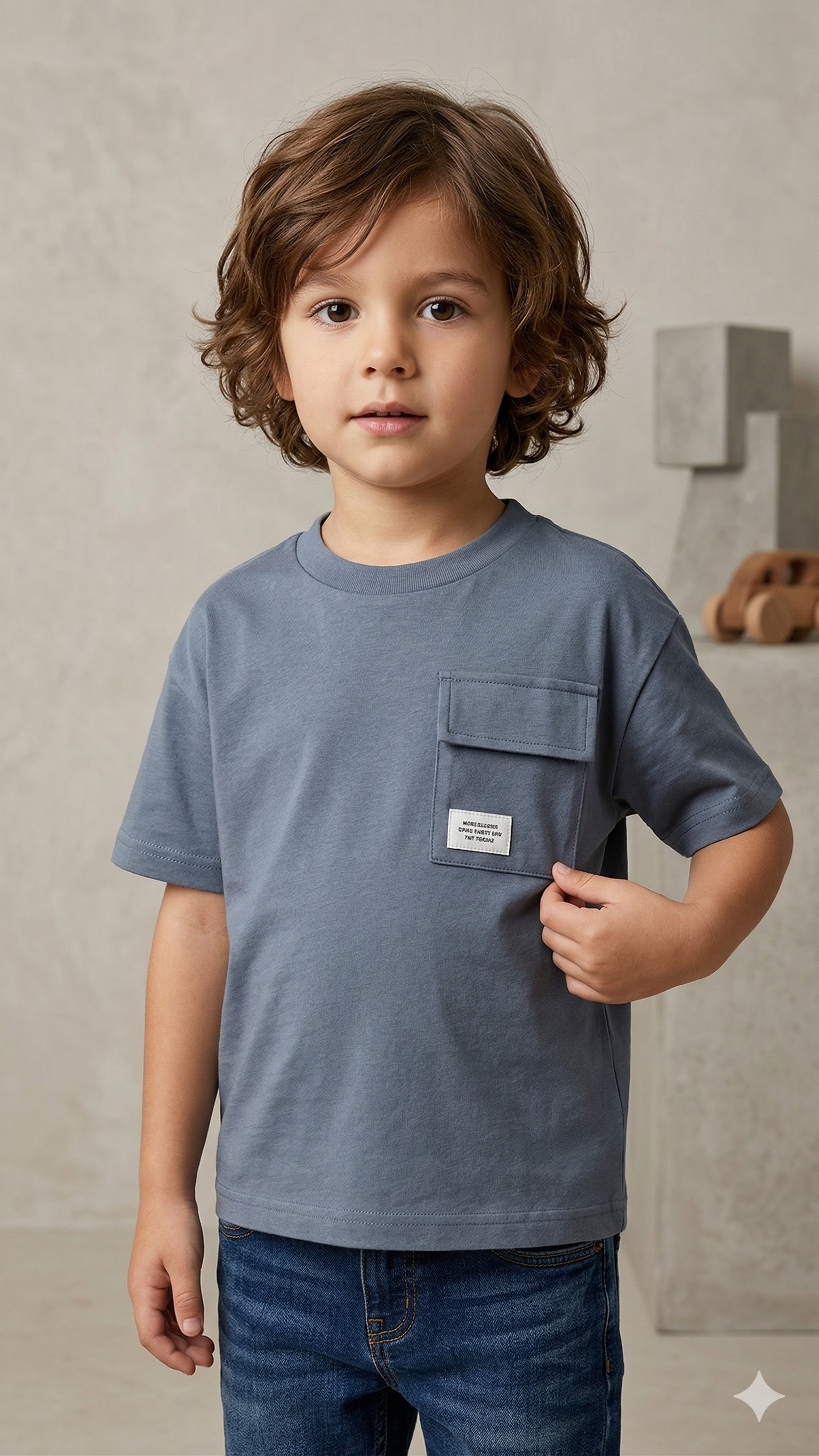 grey with chest pocket    BG-000488