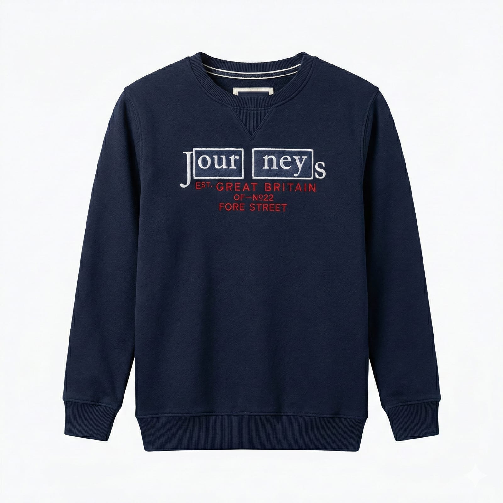 Kids Black Sweatshirt - "Journeys Great Britain" Graphic Print