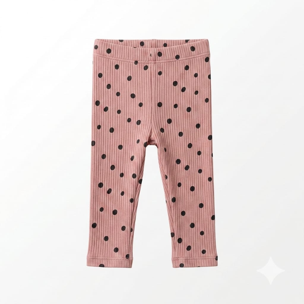 Pink Legging with Dusty Rose & Ribbed Texture