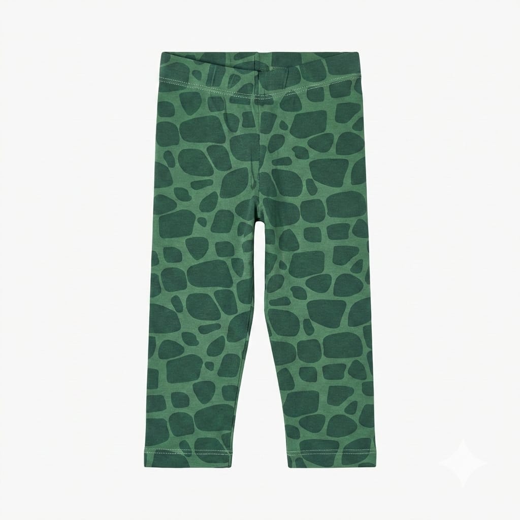 Green Legging with Darker Green Stone