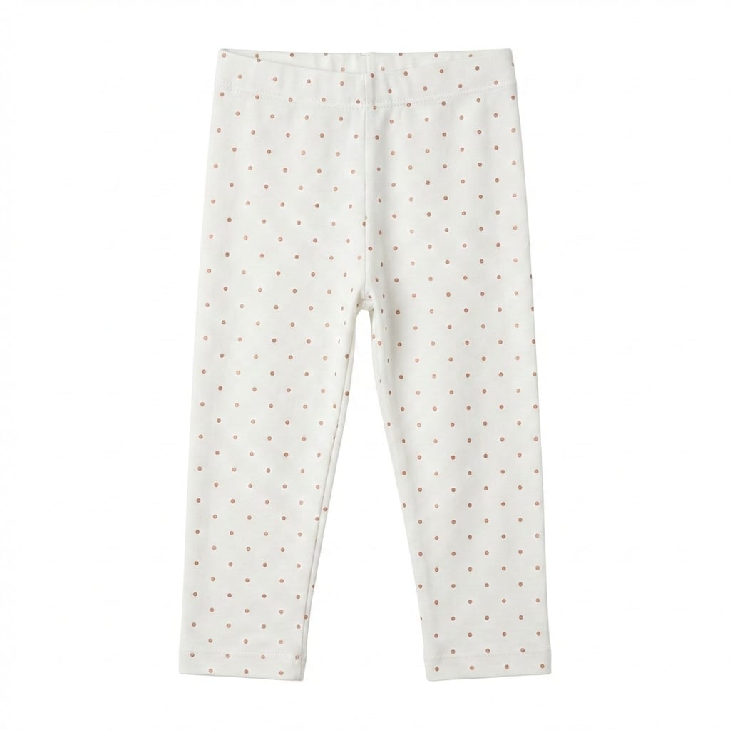 White Legging with Golden Dots