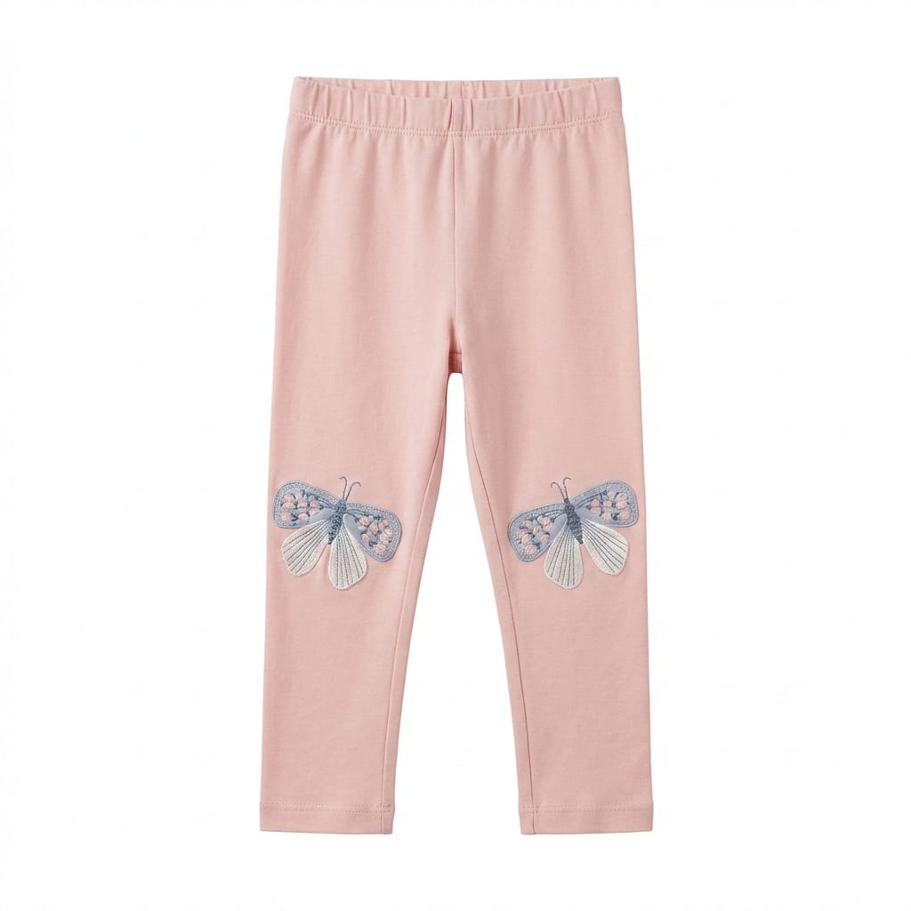 Pink Legging with Butterfly Knee Patch