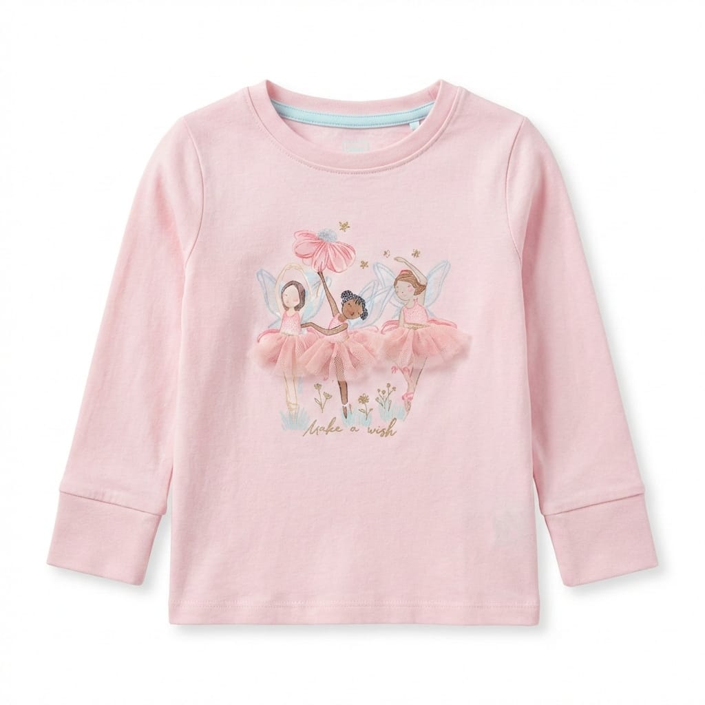 Pink Shirt with Three Ballerina Fairies (BG-000305)