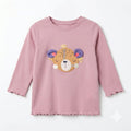 Long Sleeve Shirt with Embroidered Face in Mauve Color (BG-000306)