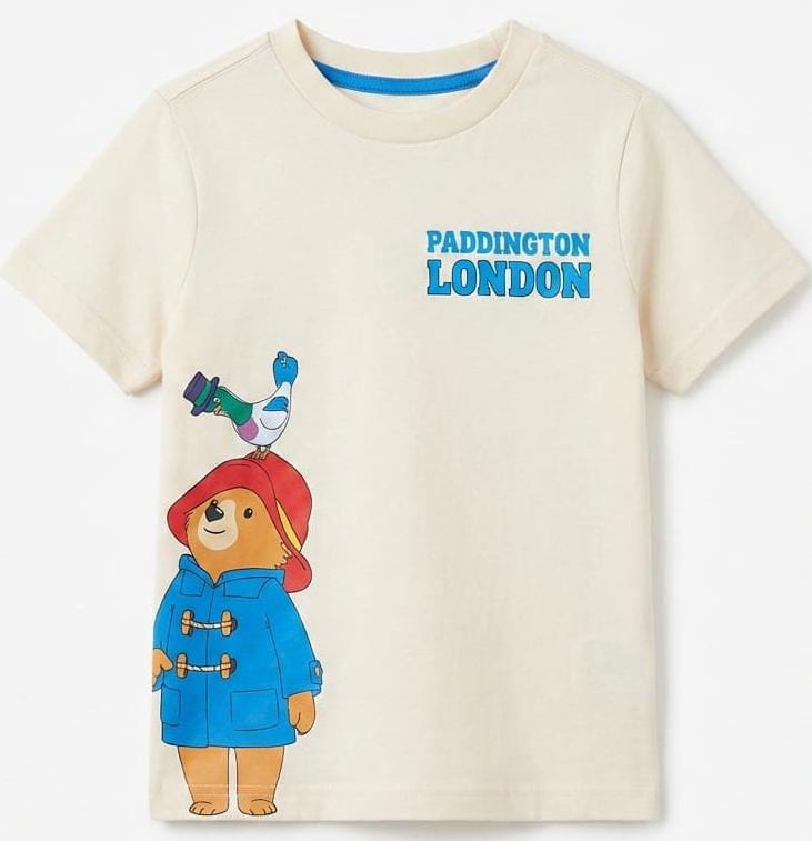 Cream Colored T-shirt with Paddington Bear & London text (BG-000311)