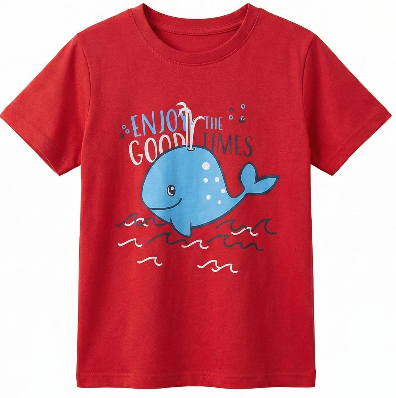 Boys T-shirt with Whale Graphic & Text (BG-000331)