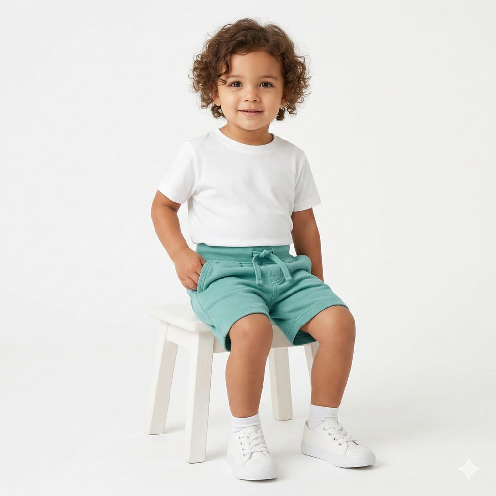 Light Green Childerns Shorts (BG-000424)