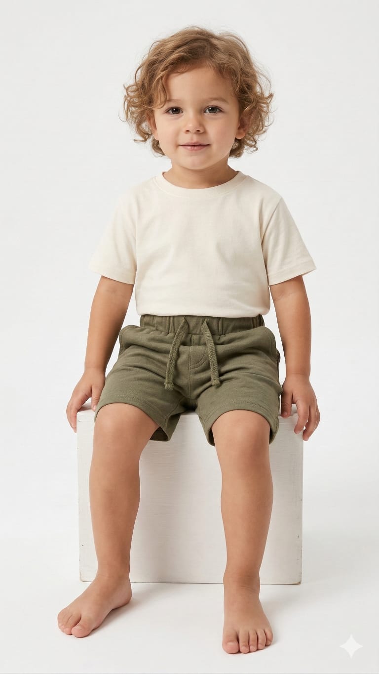 Mingo Sage Green Childerns Shorts (BG-000427)