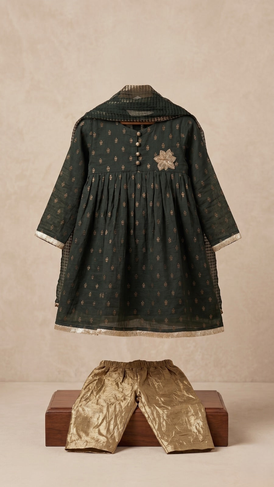 BREAKOUT GREEN 3 PC KURTI (BG-000816)