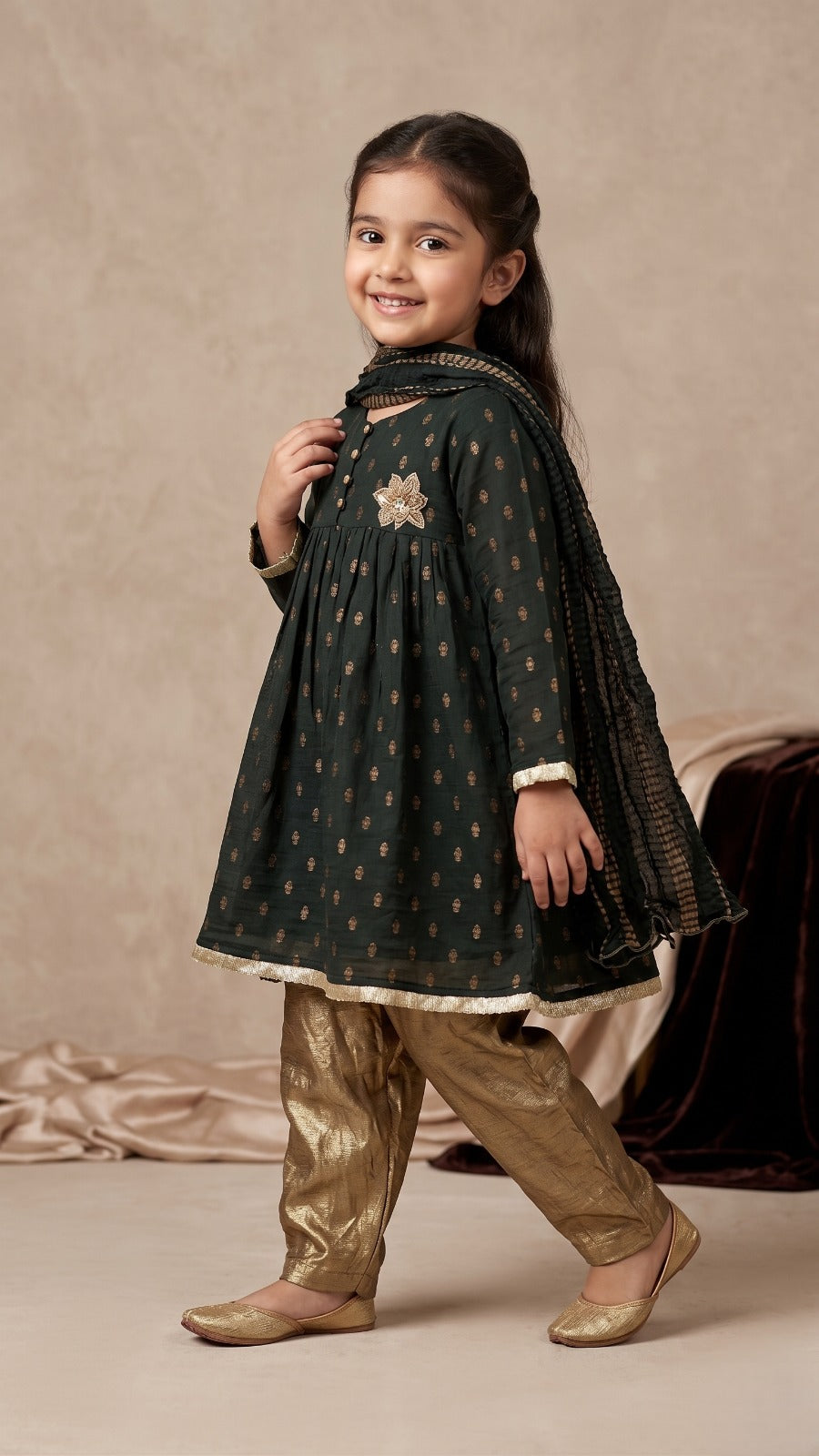 BREAKOUT GREEN 3 PC KURTI (BG-000816)
