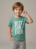 Boys' "Best Son Ever" Graphic Short Sleeve T-Shirt - Green (BG-000441)