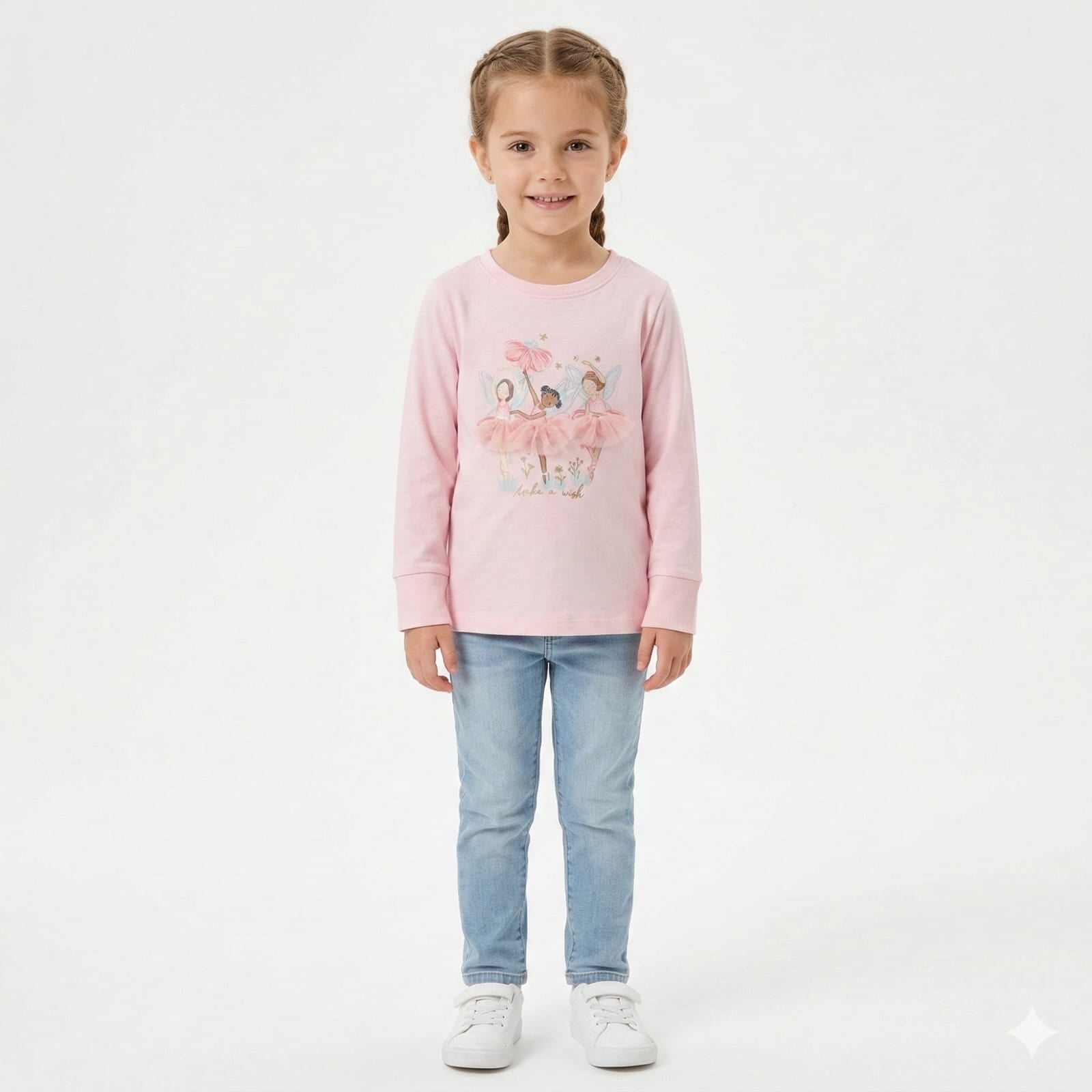 Pink Shirt with Three Ballerina Fairies (BG-000305)