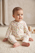 Baby Cream Colorful Fruit Print Zip-Up Footless Romper (BG-000999)