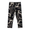 Black & Beige Pattern Printed Legging (BG-000209)