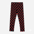 Black Legging with Hearts Print (BG-000225) - girl tights