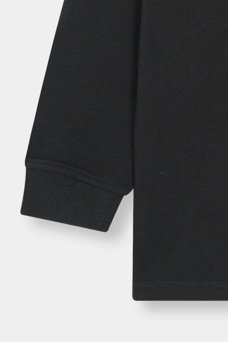 Black long sleeved t-shirt with blue print (BG-000114)