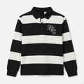 Black & White Polo Shirt with NYC Embroidery (BG-000142)