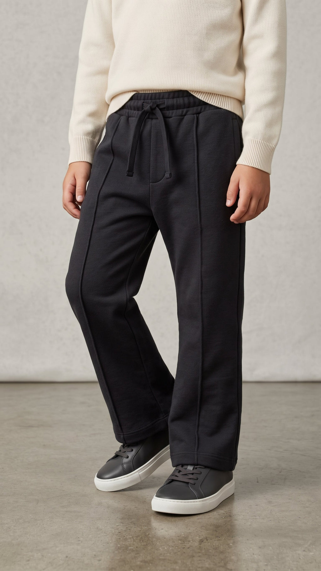 Black Winter Terry Trousers with Drawstring Waist ZARA (BG-000958)