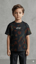 black with multi dots future is yours BG-000453 - boy tshirt