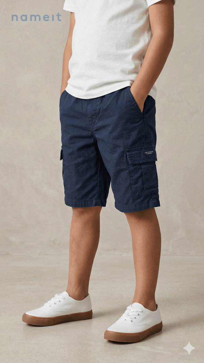 Blue Cargo Shorts "Nameit" Brand BG-000498 - nikkers