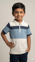 blue dark blue white polo BG-000475 - polo