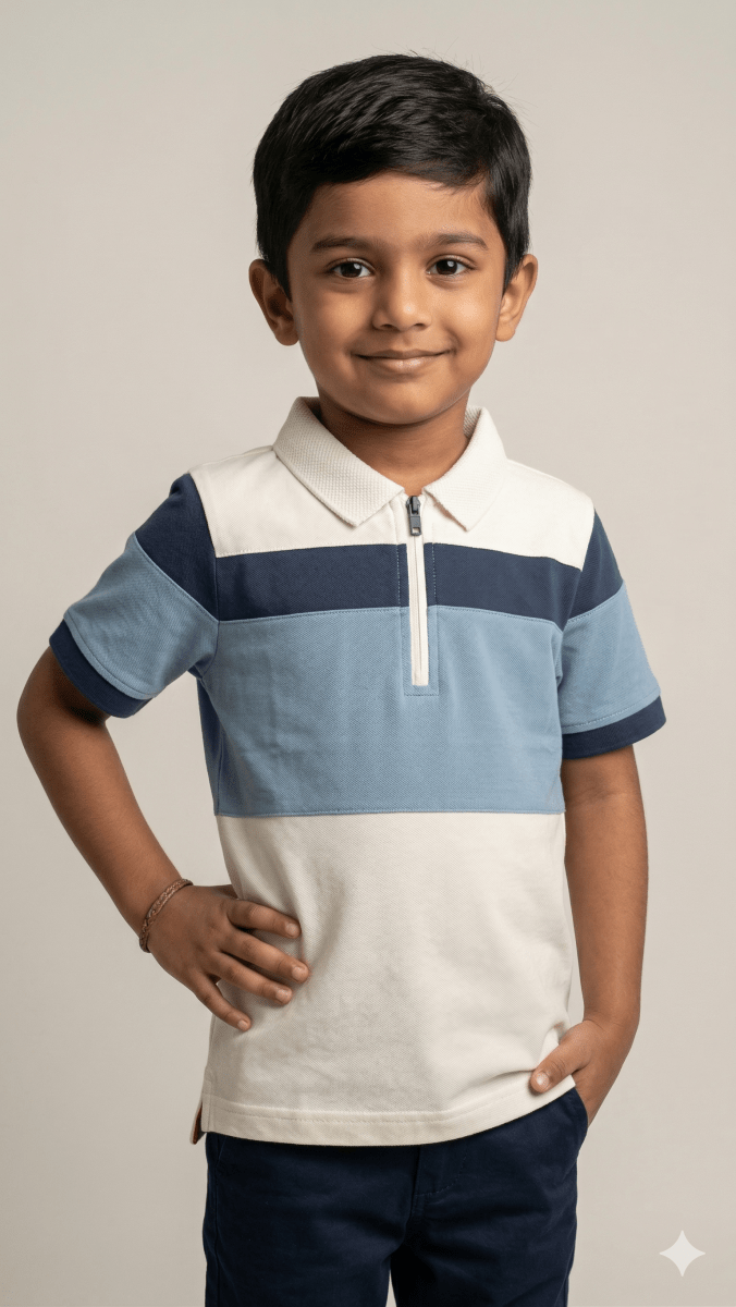 blue dark blue white polo BG-000475 - polo