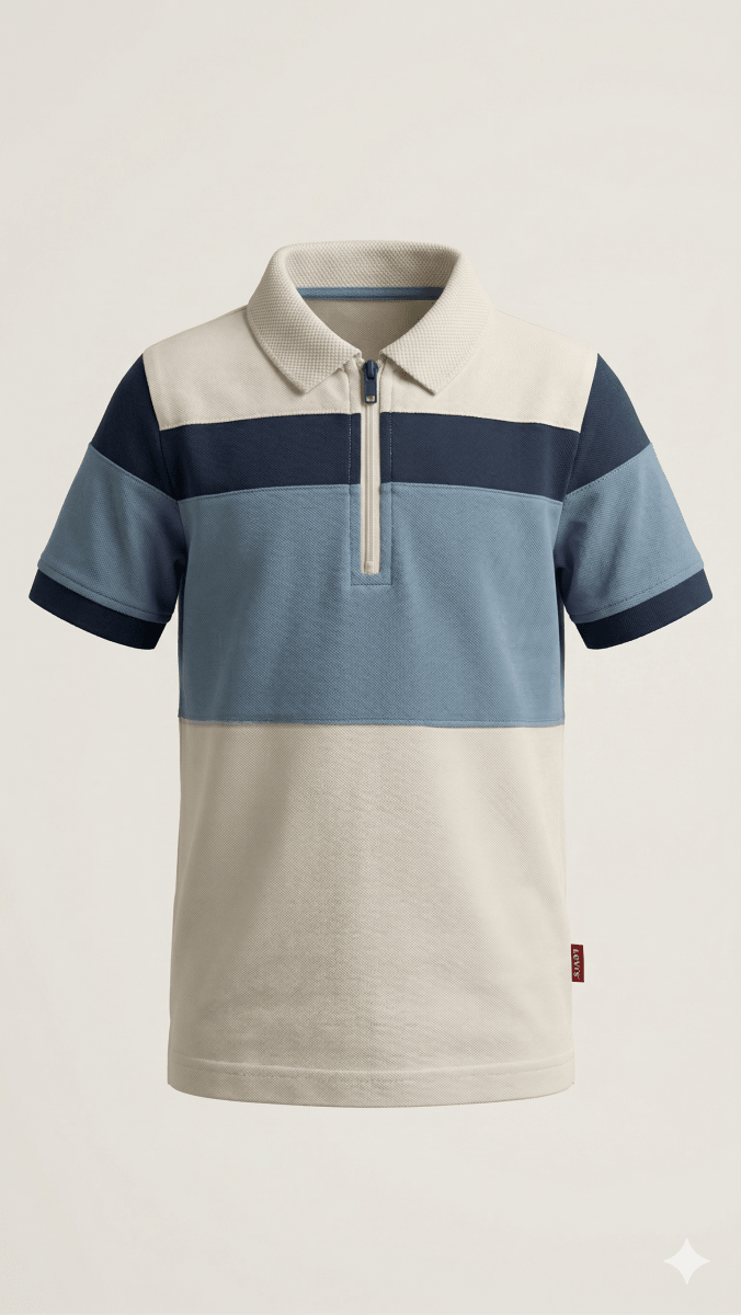 blue dark blue white polo BG-000475 - polo