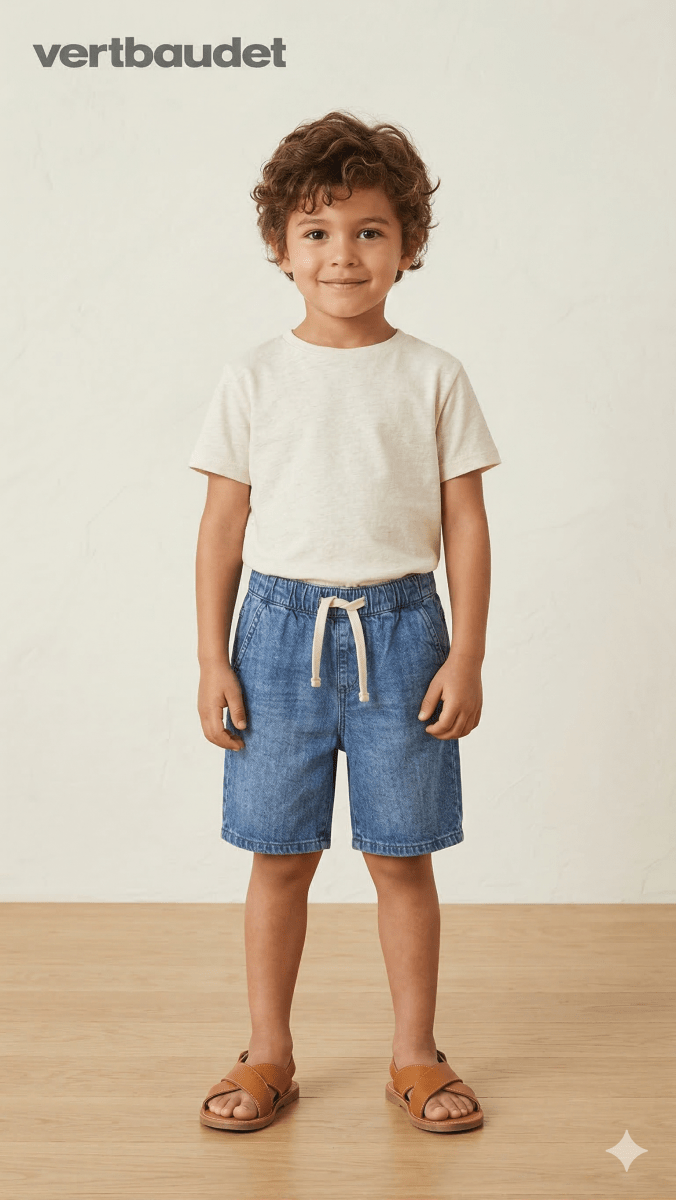 Blue Denim Shorts "Vertbaudet" BG-000505 - nikkers