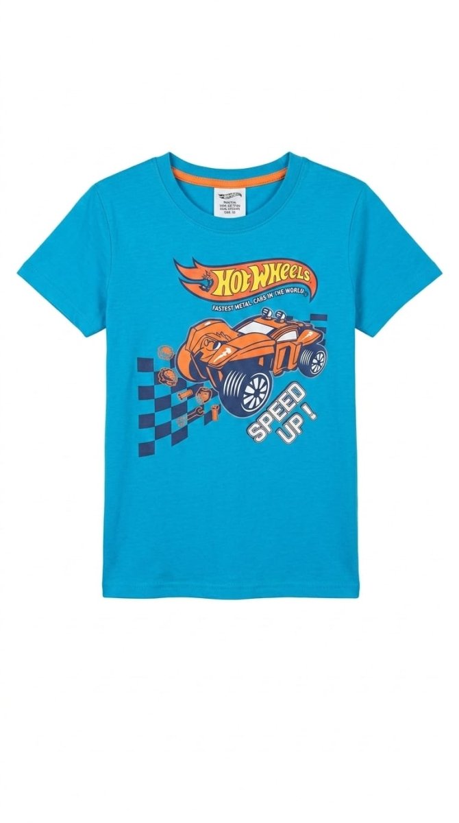 Boy Hot Wheels Graphic T-Shirt with a Race Car Design (BG-000350) - boy tshirt