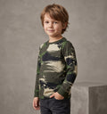 Boys Abstract Camouflage Print Long-Sleeve Casual T-Shirt (BG-000956)