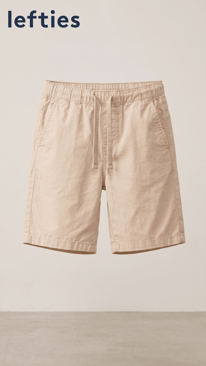 Boys Beige Woven Paper Cotton Shorts Lightweight Casual Wear Neutral Color (BG-000557) - nikkers