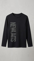 Boys Black "NEWLMTS" Graphic Long-Sleeve T-Shirt (BG-000885)