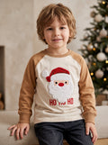 Boys Christmas Santa Claus Applique Long-Sleeve T-Shirt (BG-000978)