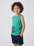 Boys' "Feed Me!" Crocodile Graphic Tank Top - Green (BG-000757) - boy tshirt