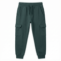Boys' Forest Green Fleece Cargo Joggers - Essential Fit (BG-000032)