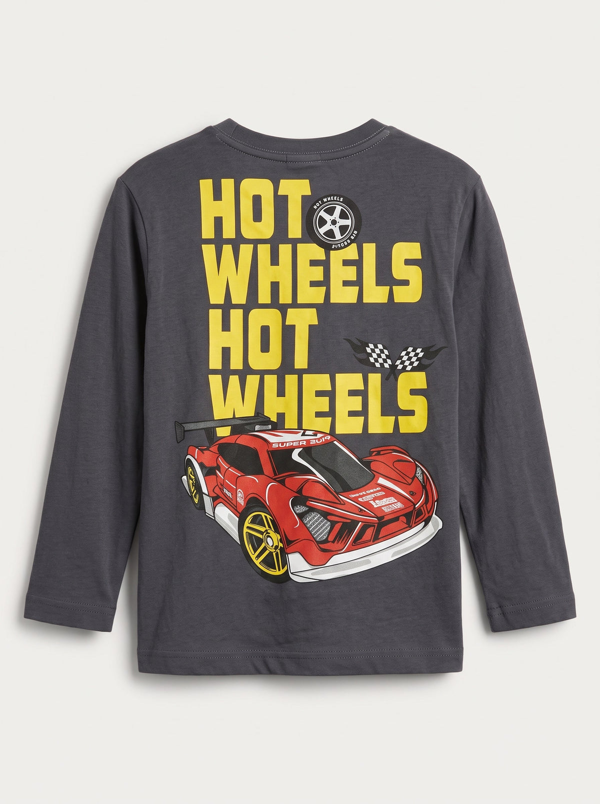Boys Grey Hot Wheels Racing Graphic Long-Sleeve T-Shirt (BG-000980)