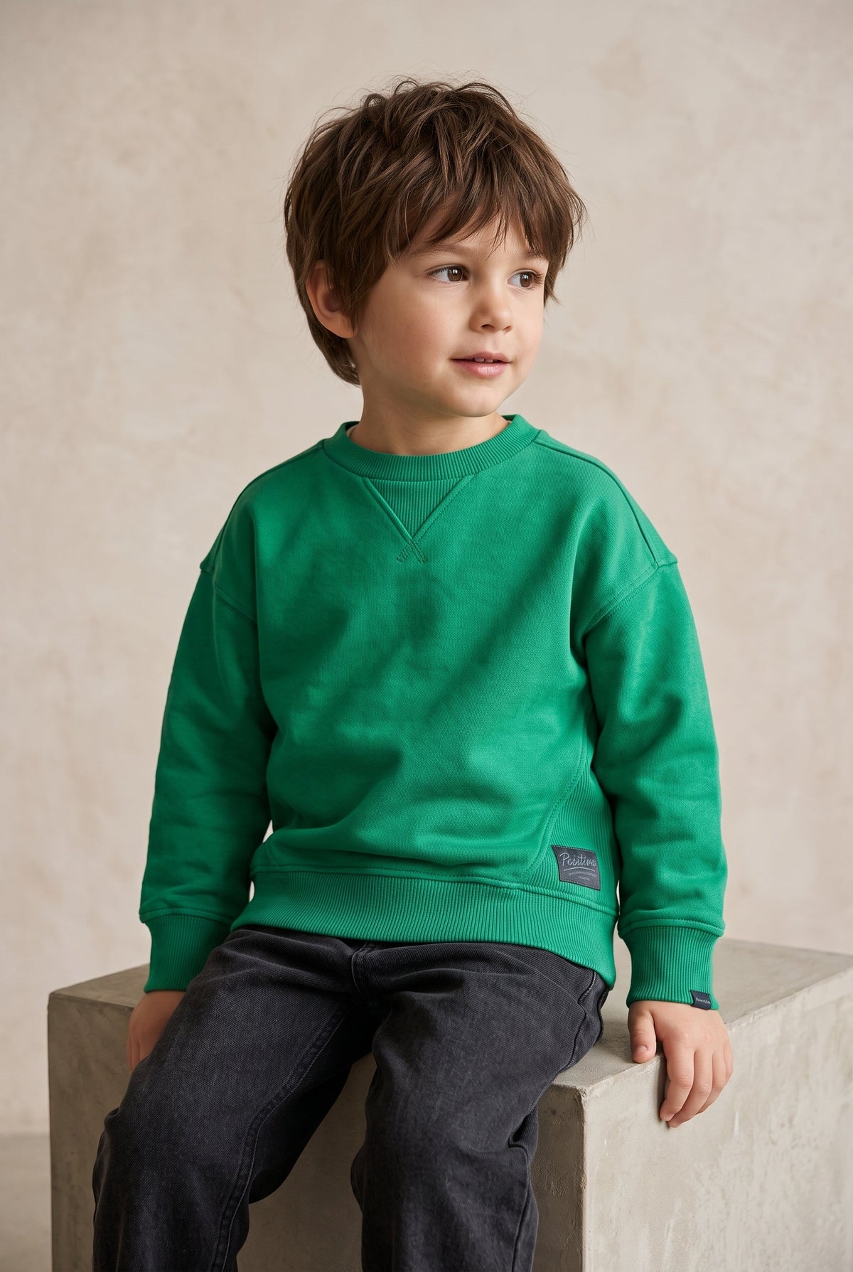 Boys Kelly Green Classic Crewneck Sweatshirt (BG-001001)