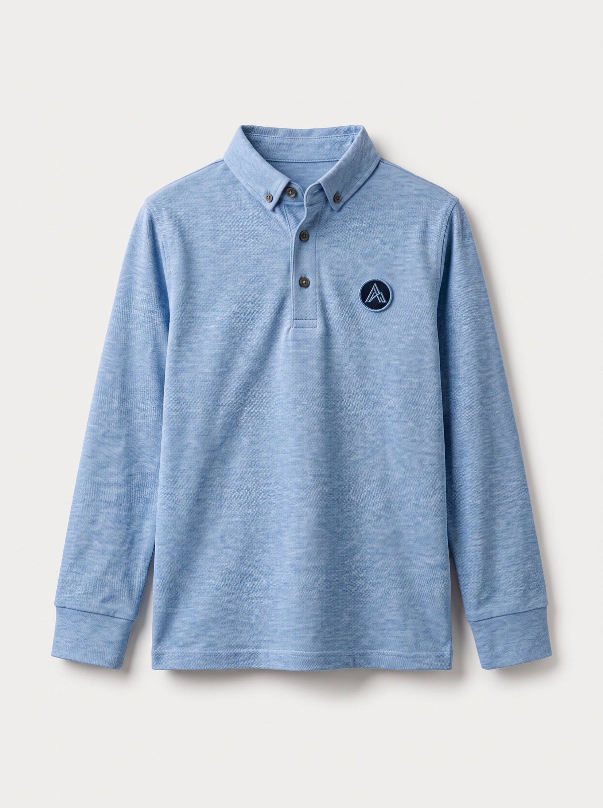 Boys Light Blue Button-Down Collar Polo Shirt (BG-000983)