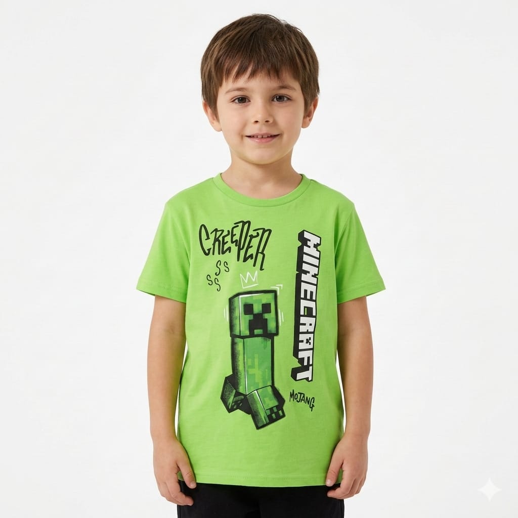 Boys Minecraft Creeper T-shirt (BG-000347) - boy tshirt