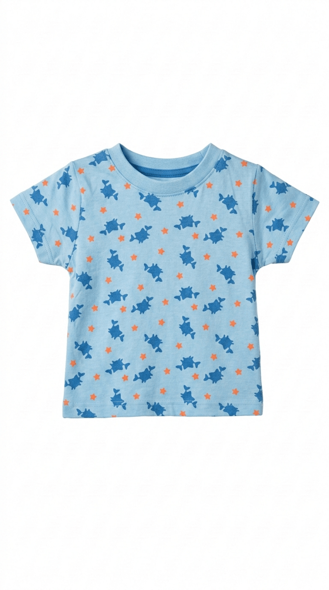 Boys Multi-Packs Casual T-Shirts in Orange & Blue Color (BG-000354) - boy tshirt